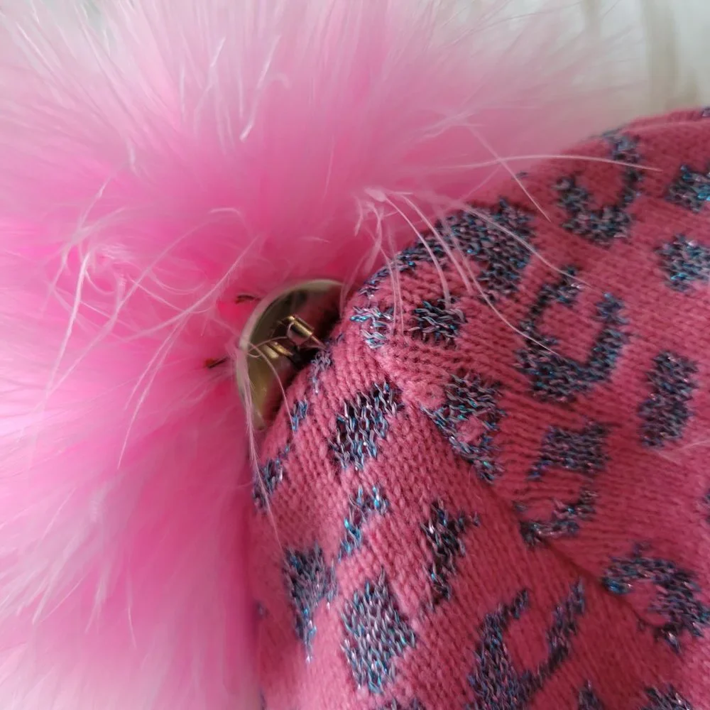 Jocelyn Kids PomPom Leopard Hat